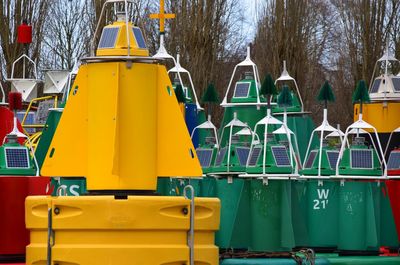 Buoys at shore