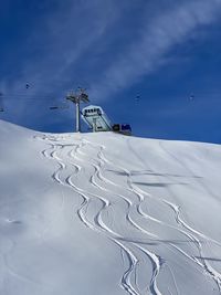 View of ski piste against sky