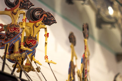 Close-up of carousel against blurred background