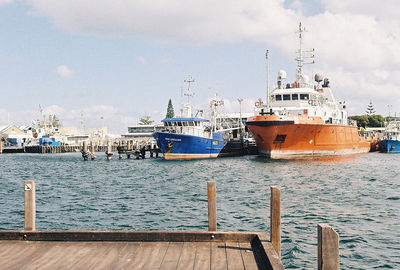 Boats in sea