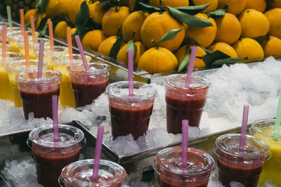 Various fruits on table