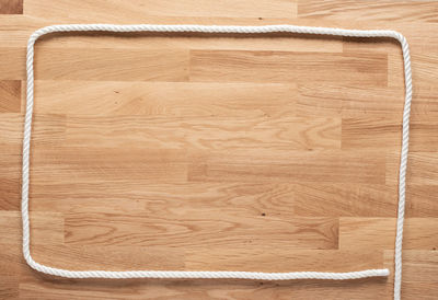 High angle view of empty hardwood floor