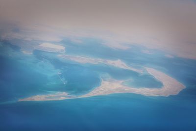 Aerial view of sea against sky