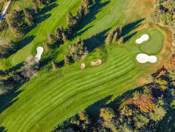 Aerial view of the golf course