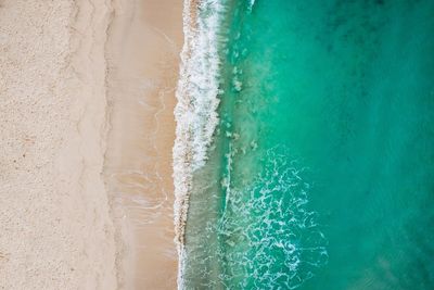 High angle view of beach