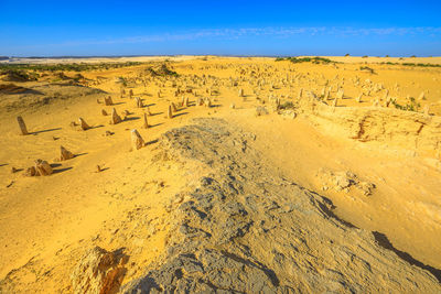 Scenic view of desert against sky