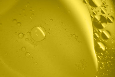 Close-up of water drops on glass