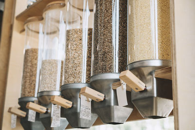 Food dispensers with lentils in store