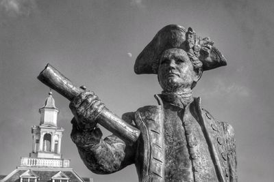 Close-up of statue against sky