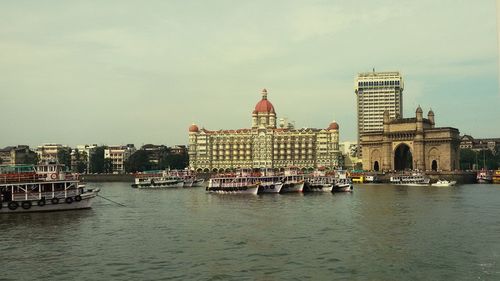 Boats in a city