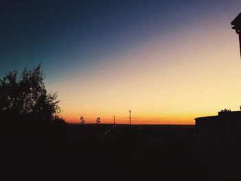 Silhouette of trees at sunset