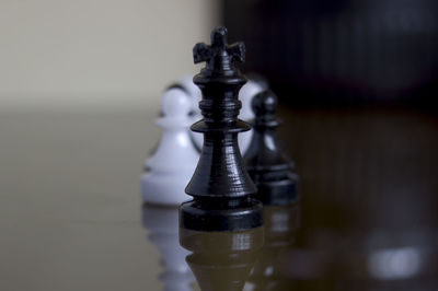 Close-up of chess pieces