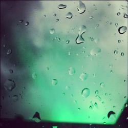 Close-up of water drops on window