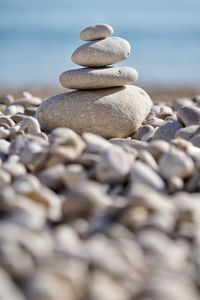 Stack of stones on beach