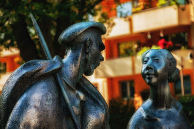 Close-up of statue against blurred background