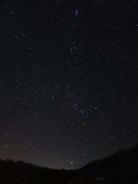 Low angle view of starry sky