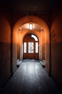Empty corridor of building