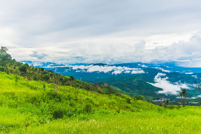 Scenic view of landscape against sky