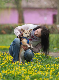 Woman with dog