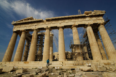 Low angle view of historical building against sky