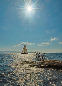 Scenic view of sea against sky