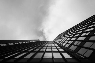 Low angle view of modern building against sky