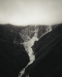 High angle view of river against clear sky