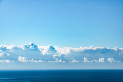 An image looking at the cloudy horizon over the mediterranean sea desktop wallpaper background.