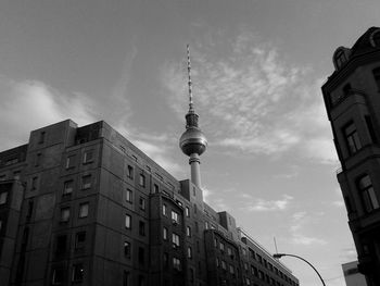 Low angle view of buildings against sky