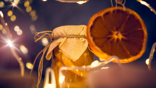 Dried lemons arranged in jars with homemade preserves