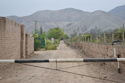 Road leading towards mountains