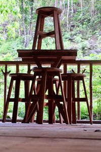 Wooden structure against sky