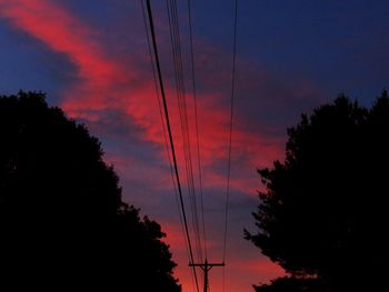 Silhouette of trees at sunset