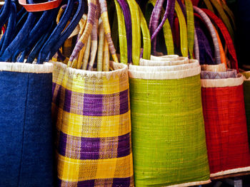 Full frame shot of colorful market stall