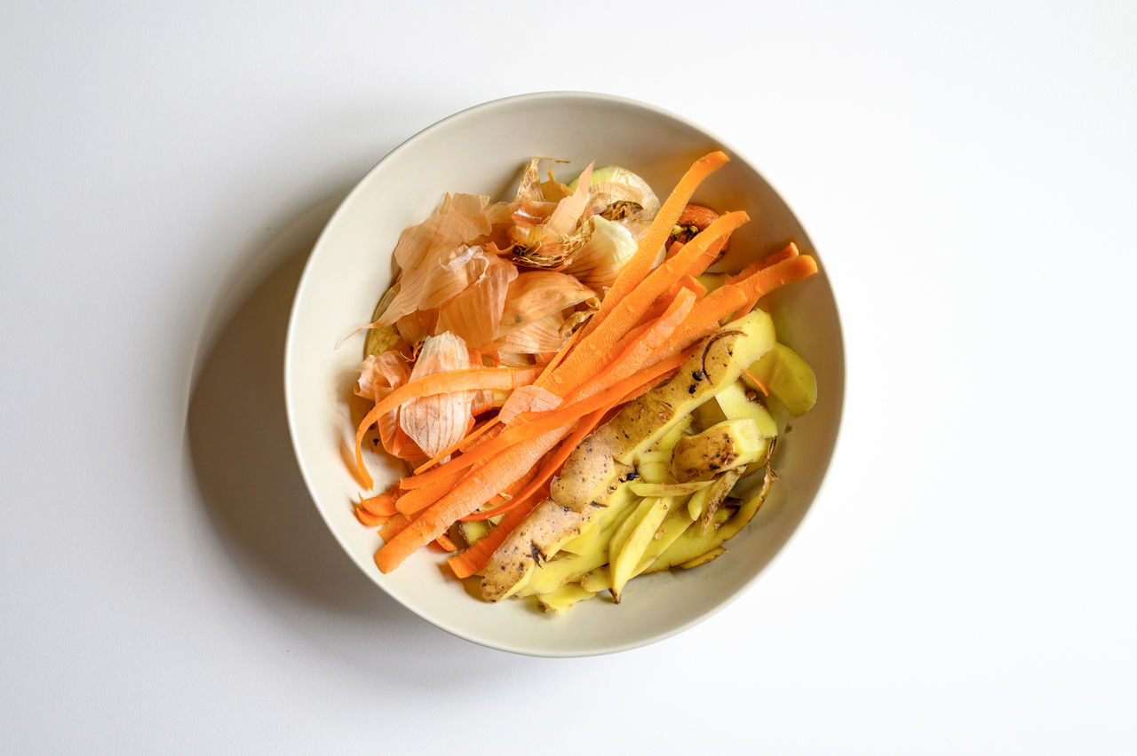 HIGH ANGLE VIEW OF FOOD IN BOWL