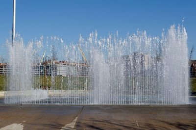 Panoramic view of trees against clear sky
