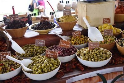 Various vegetables for sale in market