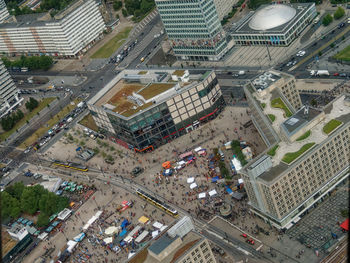 From the berlin tv tower cityscape and population