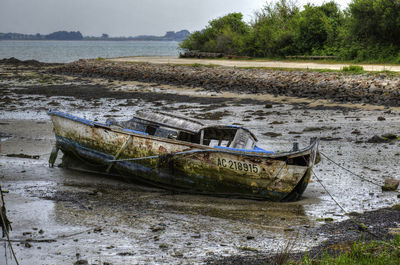 View of boats in water