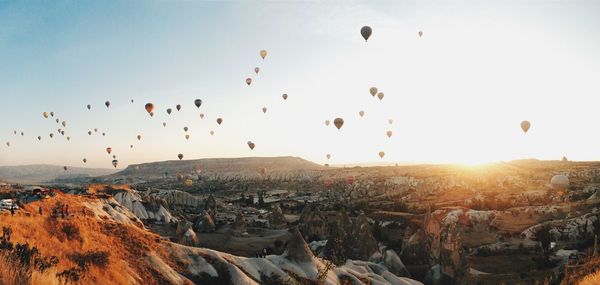 Ballooning festival at cappadocia during sunrise