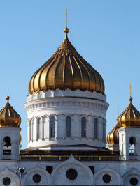 High section of church against clear sky