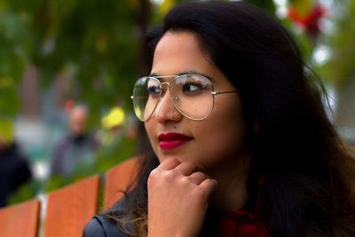 Portrait of a beautiful young woman