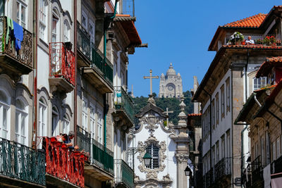 Low angle view of buildings in city