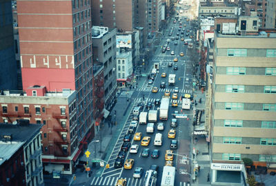 City street with buildings in background