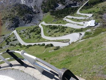 Close-up high angle view of road