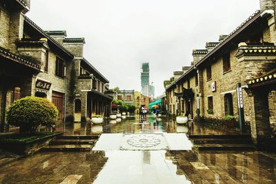 Buildings against sky in city