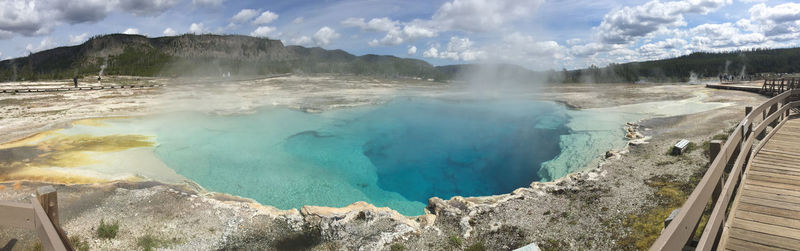 Panoramic view of beach against sky