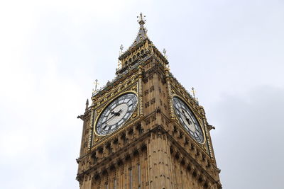 Low angle view of clock tower