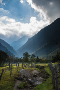 Scenic view of landscape against sky