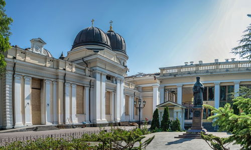 Odessa, ukraine 25.07.2023. spaso-preobrazhensky cathedral in odessa after a missile attack 